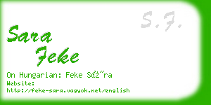 sara feke business card